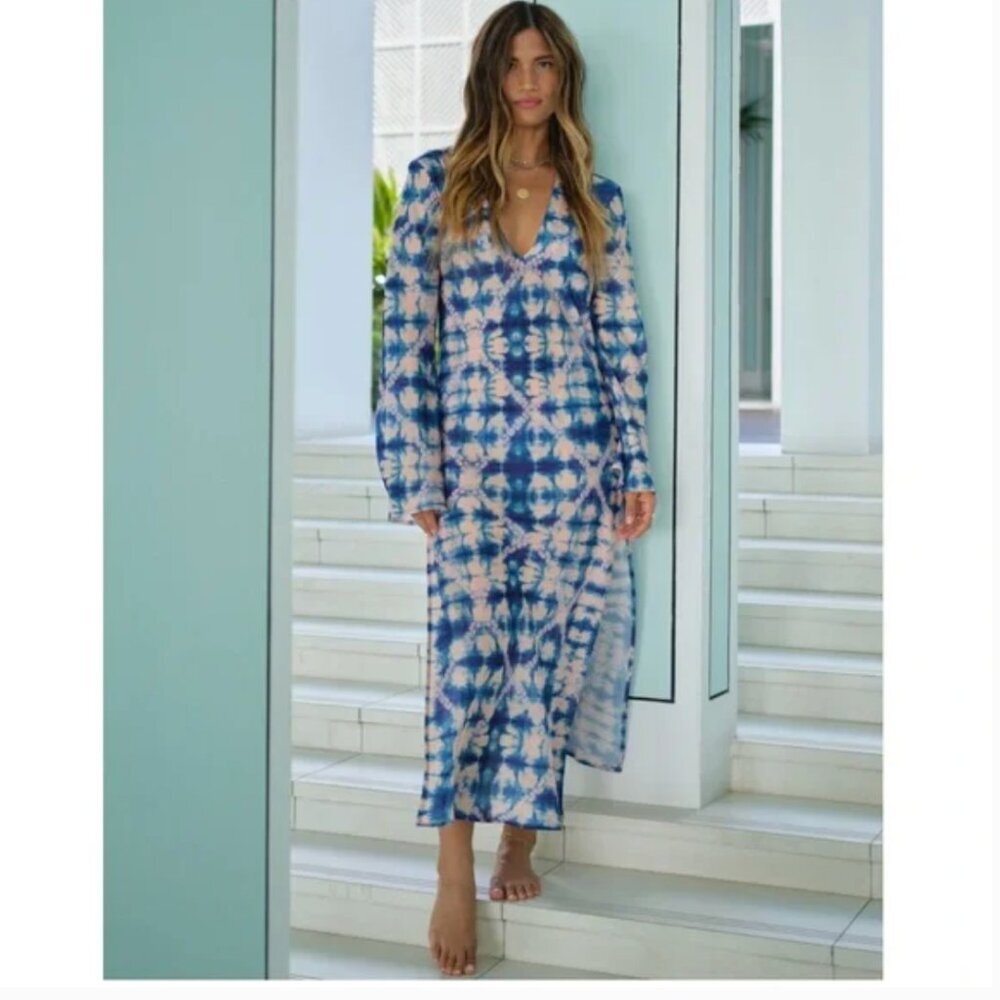 Skatie x Rocky Barnes 'Indie' Dress in INDIGO